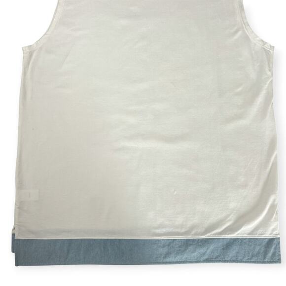 FxH NYC Chrystie Sleeveless Tee SIZE XXL White Cotton Lightweight Soft Tank Top - Picture 10 of 10